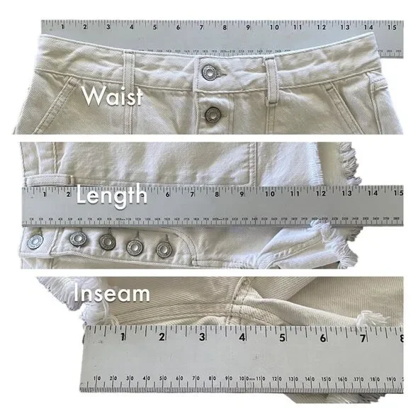 Free People Jesse carpenter short - sz 26 - high waisted - cotton - summer - Picture 10 of 10